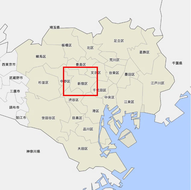 3位:東京都新宿区