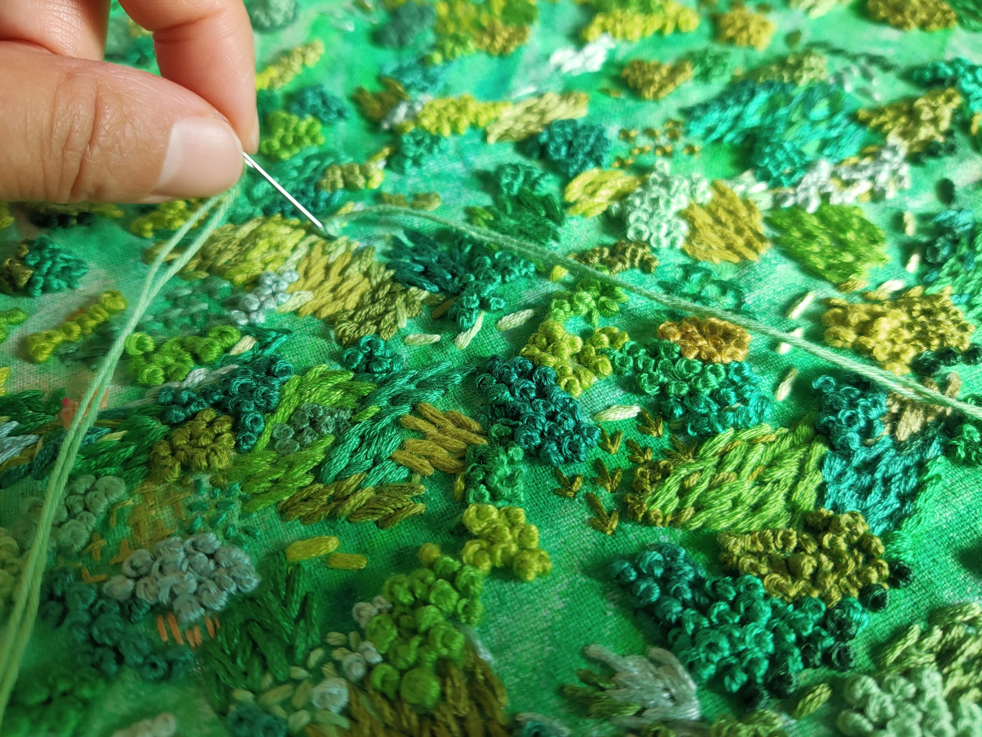 刺繍アートフェスティバルに向けて│『大阪トンネル展望台より』⑥