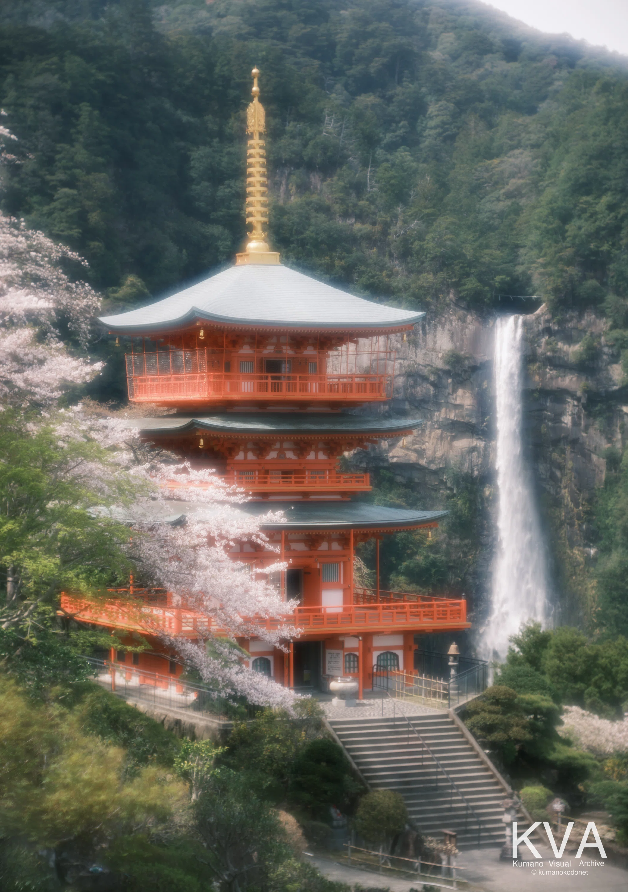 那智山の桜。 | 熊野那智大社・青岸渡寺・那智の滝 2026年4月6日｜KVA
