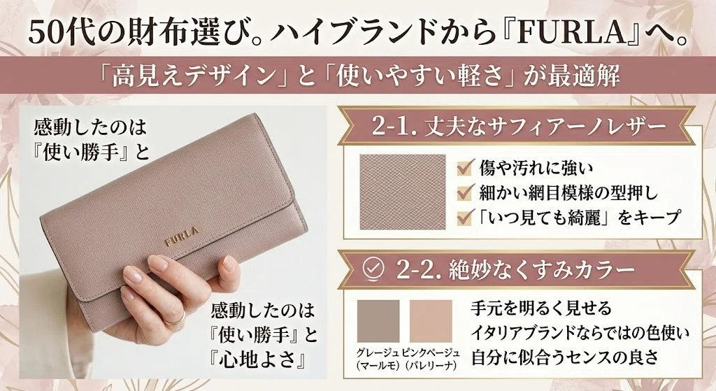 50代レディース】フルラのセンスのいい財布5選！痛くない大人の上品