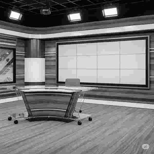 テレビスタジオ＜AI画像＞/写真販売 AI画像 有料＜40枚：350円＞商用利用可（サンプル）017