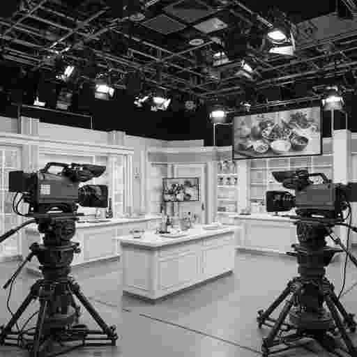  テレビスタジオ＜AI画像＞/写真販売 AI画像 有料＜40枚：350円＞商用利用可（サンプル）021