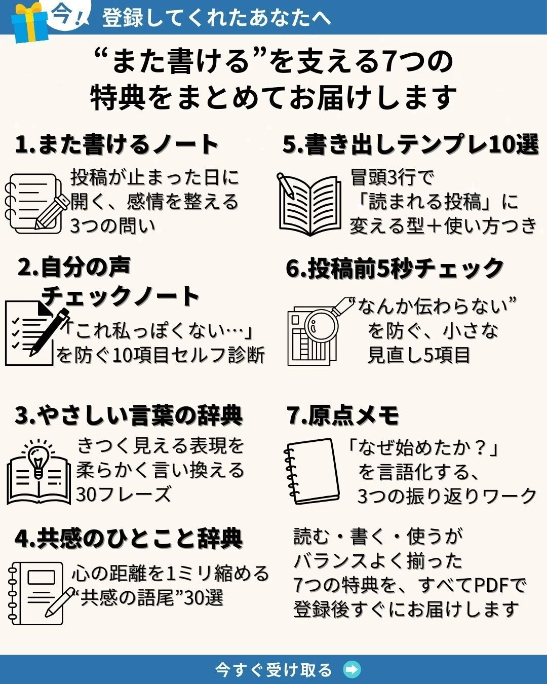 ７つの特典詳細