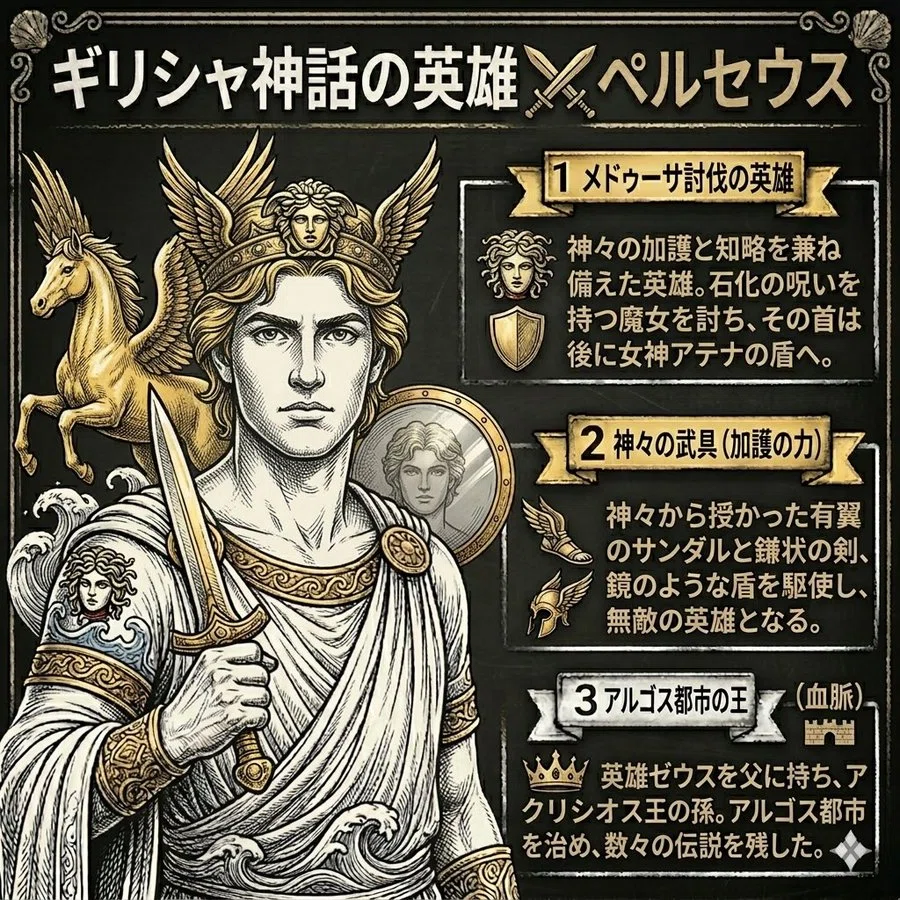 王道主人公の英雄🗡️ペルセウス編【ギリシャ神話紹介】｜ミトス先生
