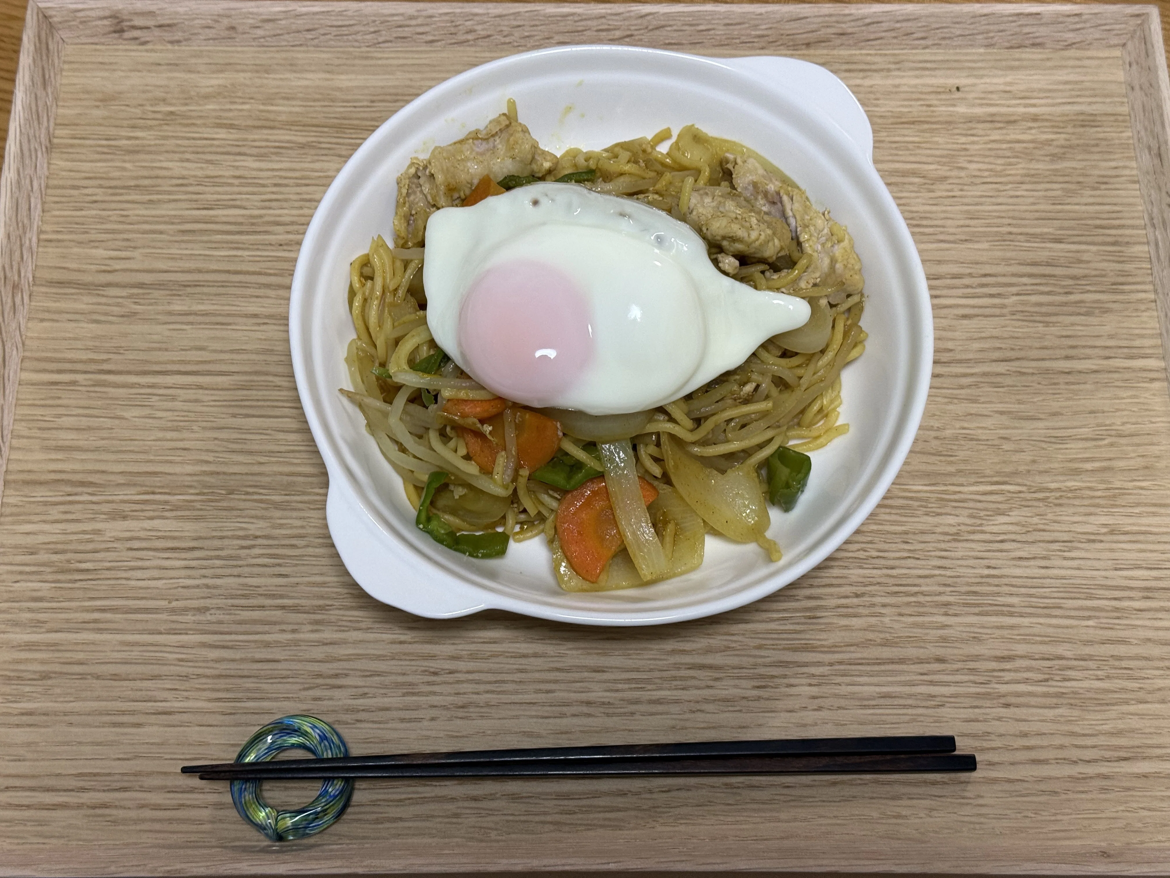 もちさんが、ただカレー焼きそばを作って食べただけの話｜もちさん