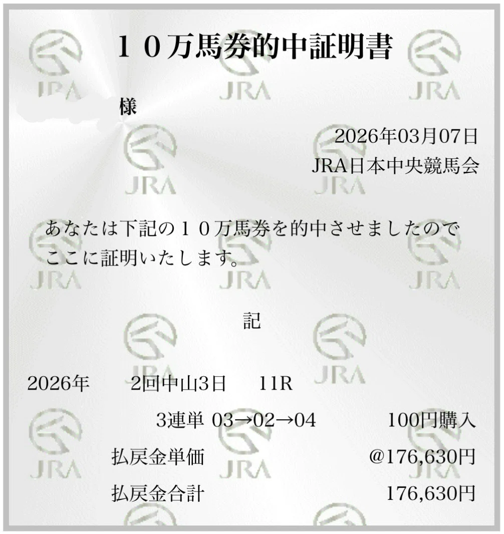 4月11日(土) ニュージーランドT 中山芝1600m｜うましろ