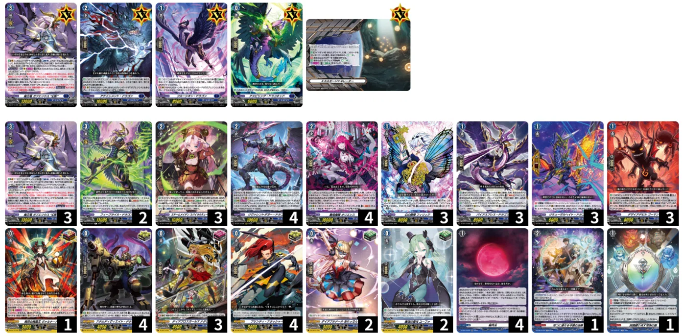 ヴァンガード[VG-DZ-BT14 赫月の使者] Tier表・新規ライドラインデッキ