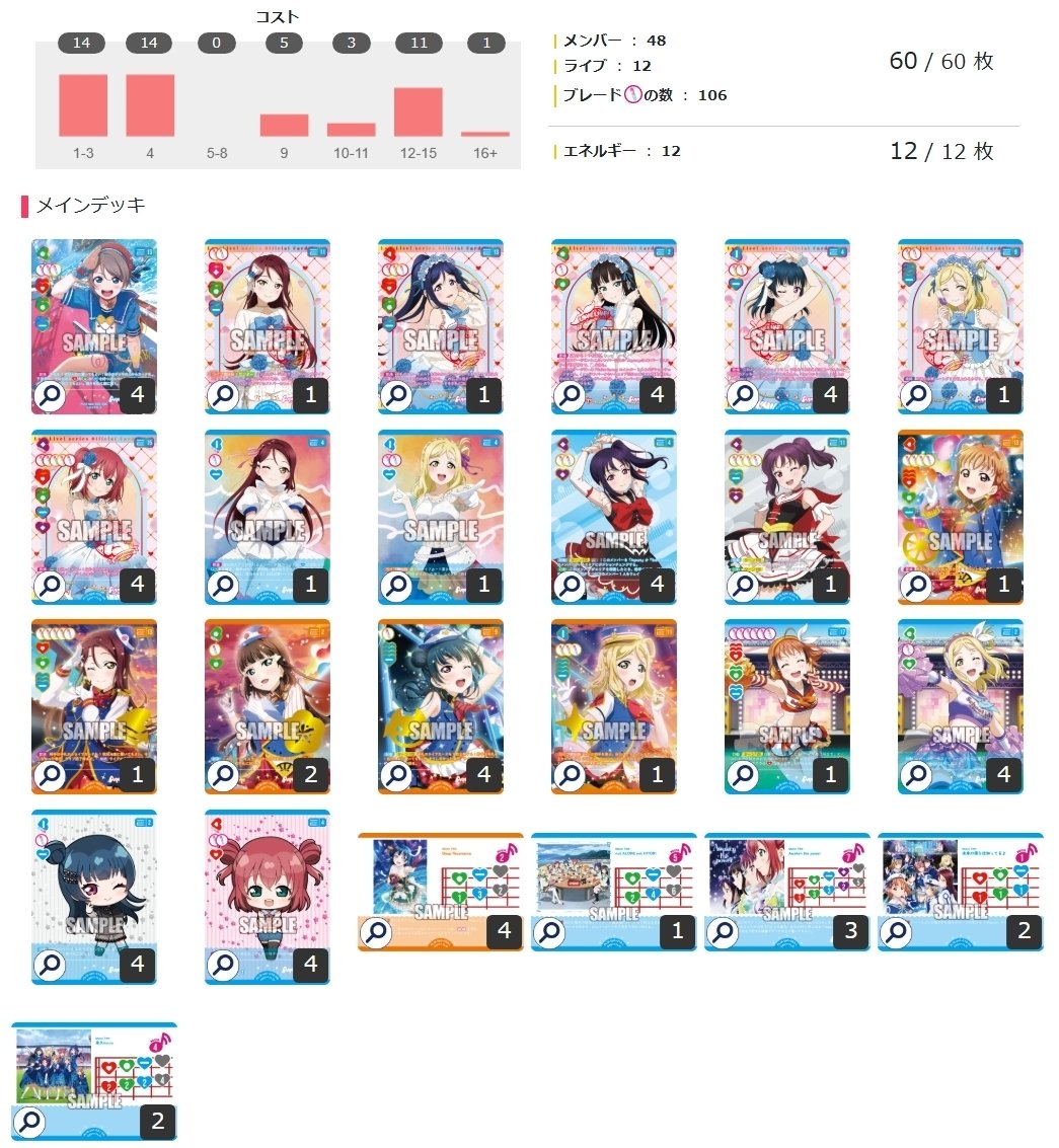 ラブカ】祝！GKSSライブ開催記念！デッキ紹介【予算6000円】｜Ozzz3333