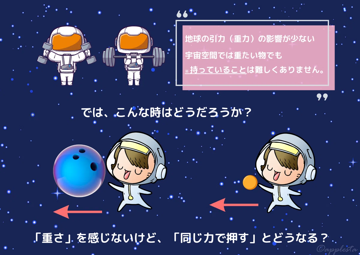 質量と重さって違うの？！｜applestar ┃ 「なぜ」が「知識」に変わる瞬間、宇宙に恋をする♡