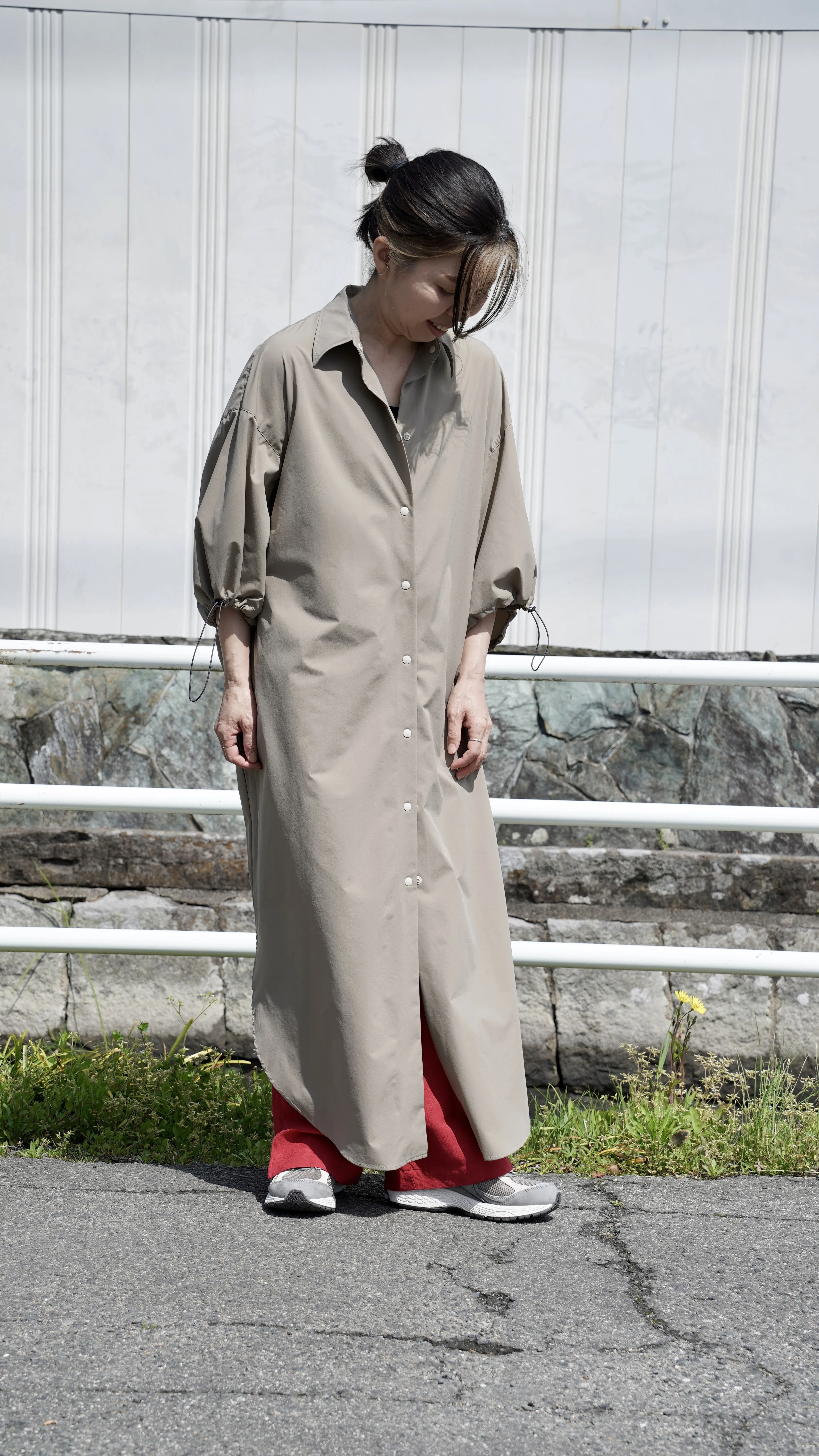 AMERICANA」 ベンチレーションワンピース 「MANON」 レーヨンリネン