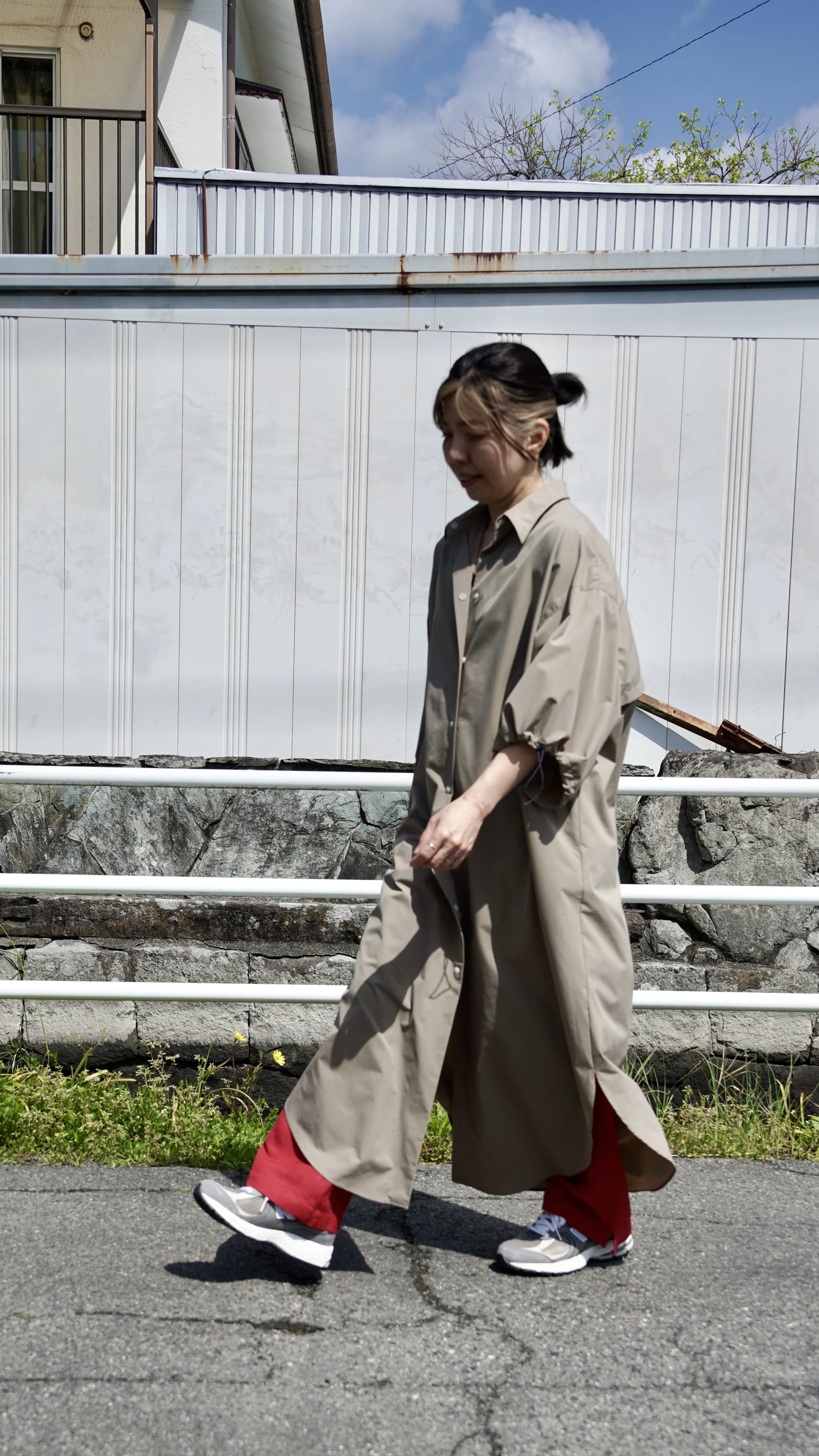 AMERICANA」 ベンチレーションワンピース 「MANON」 レーヨンリネン