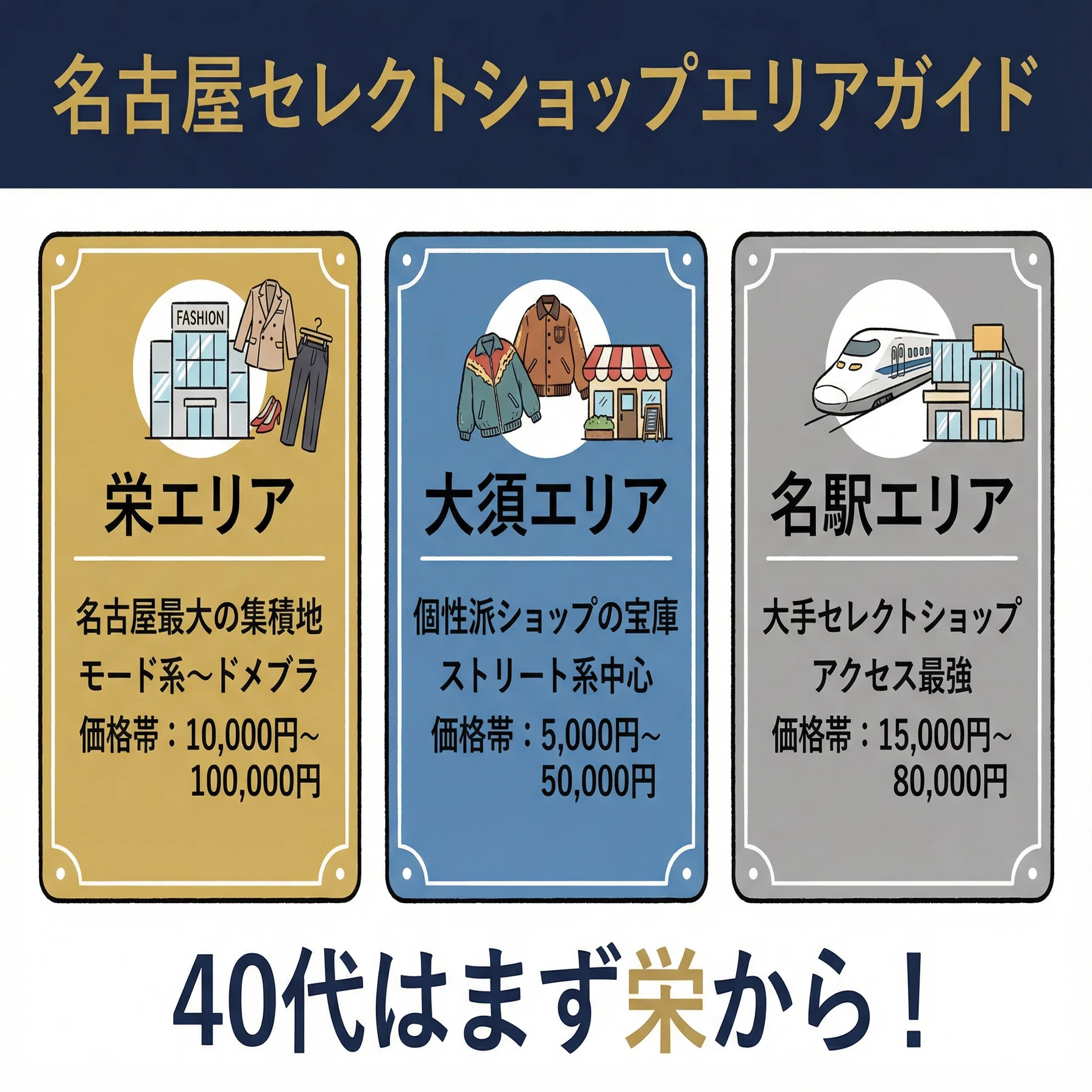 名古屋セレクトショップ10選｜40代メンズがエリア別に厳選｜イケオジ 