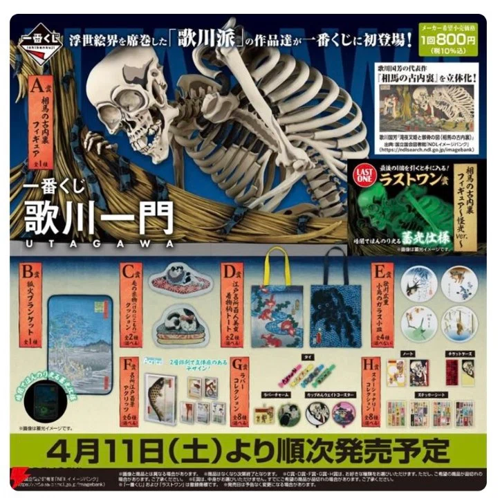 一番くじ 【歌川一門】1枚のみ購入した結果｜しのご