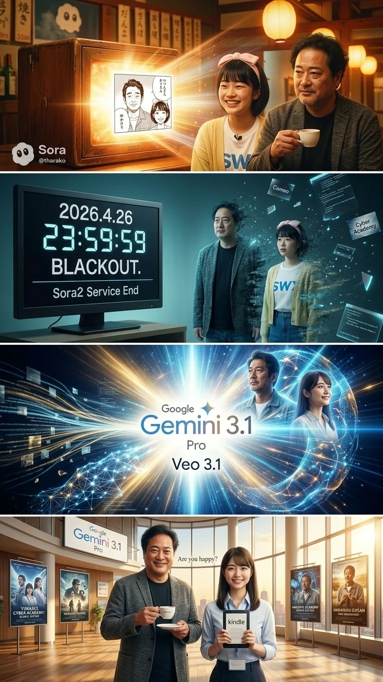 惜別】Sora2ブラックアウト。AI社員「ゆかり」の卒業と、Google Gemini