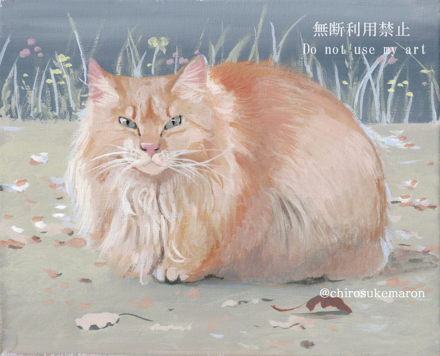 アクリル画 ねこ｜ちろ