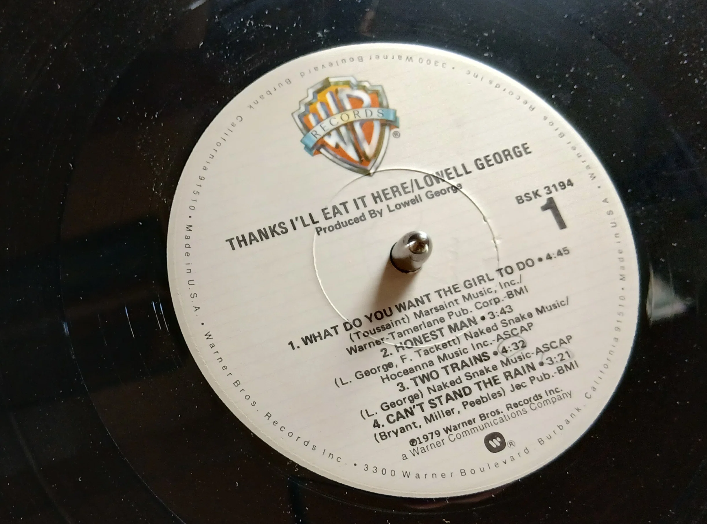 Lowell George [ Thanks I'll Eat It Here ] Warner Bros BSK-3194