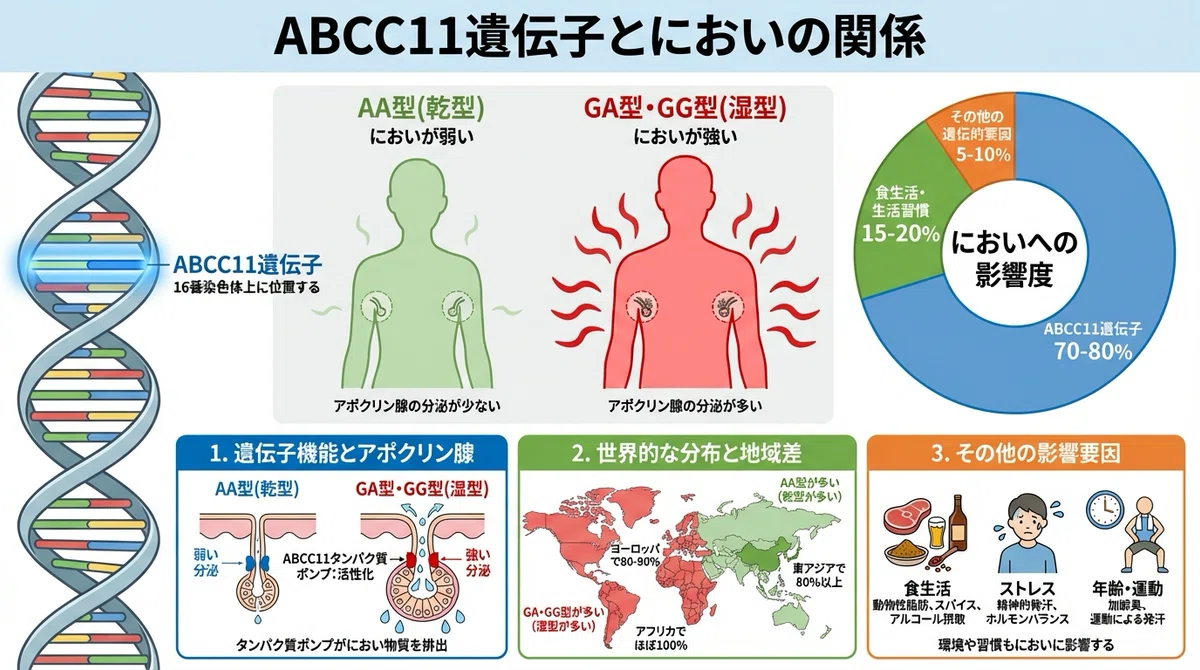 体臭は「清潔感」だけでは決まらない。ABCC11遺伝子の歴史、人類移動、そして日本人のルーツから見えてくること｜佐久間まさはる