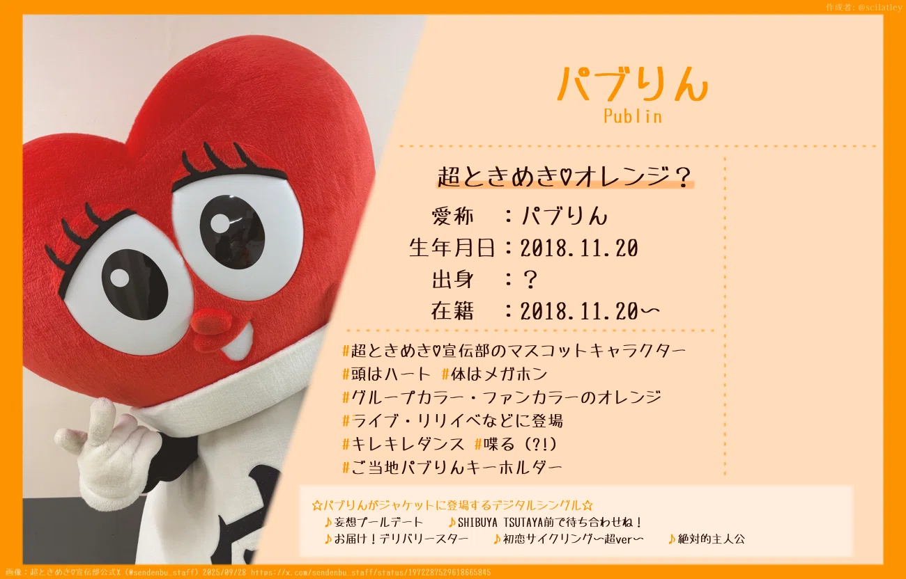 超ときめき♡宣伝部 ちょこっと紹介とSNSリンク集｜しとらりぃ
