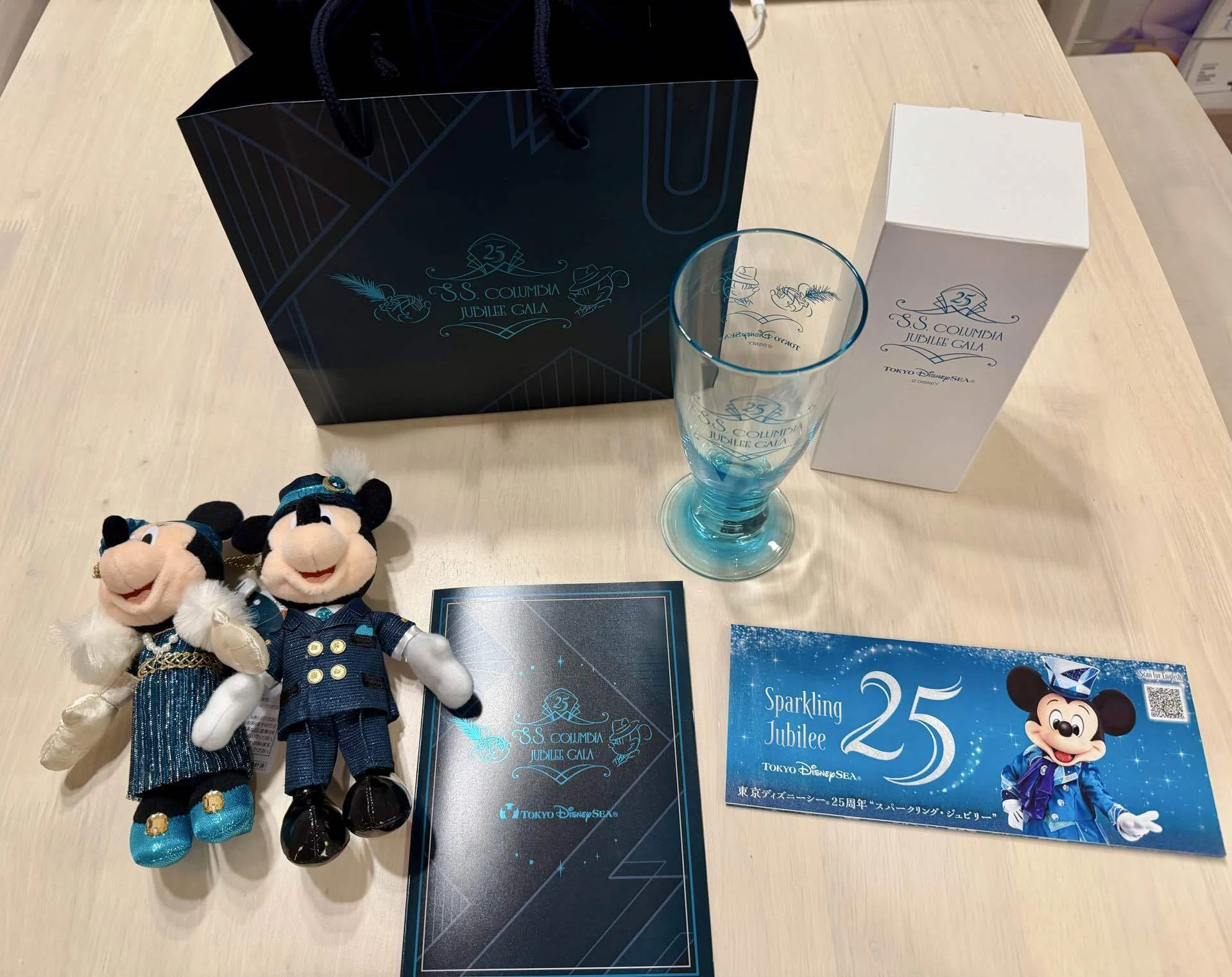 SSコロンビアジュビリーガラセット　ぬいば、グラス、ショッパー、フライヤー S.S.コロンビア号ジュビリーガラ 先行体験 レポート｜コロラド号