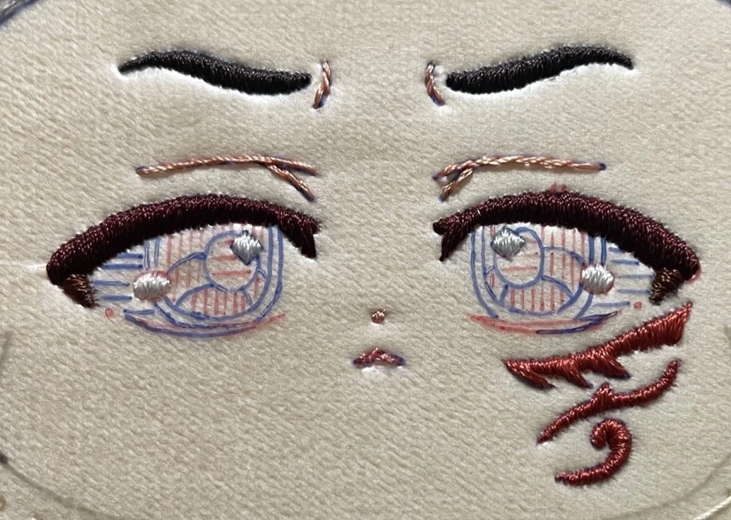 刺繍初心者、初めて推しぬいを作る ①顔刺繍編｜Mooo