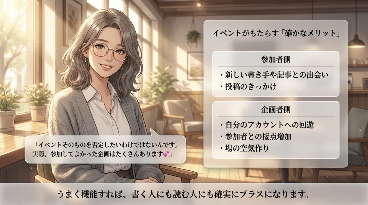 noteイベントがもたらすメリット Yoiho.S.