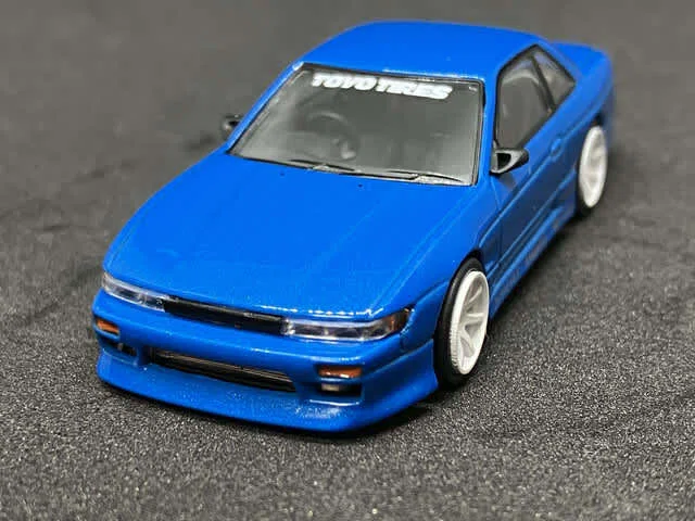 Tarmac Works 1/64 VERTEX Nissan Silvia S13 Blue Metallic TOYO