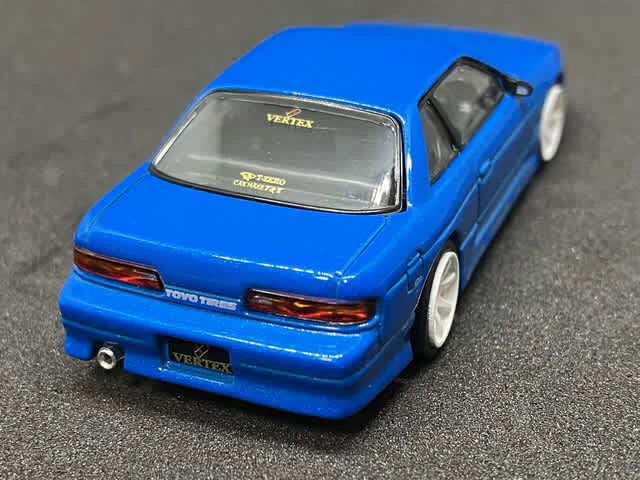 Tarmac Works 1/64 VERTEX Nissan Silvia S13 Blue Metallic TOYO