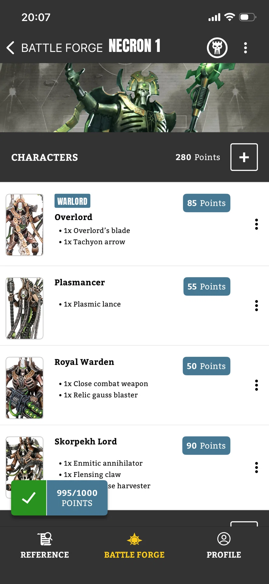 ウォーハンマー40k】ネクロン1000Ptを達成しました｜星凪樹