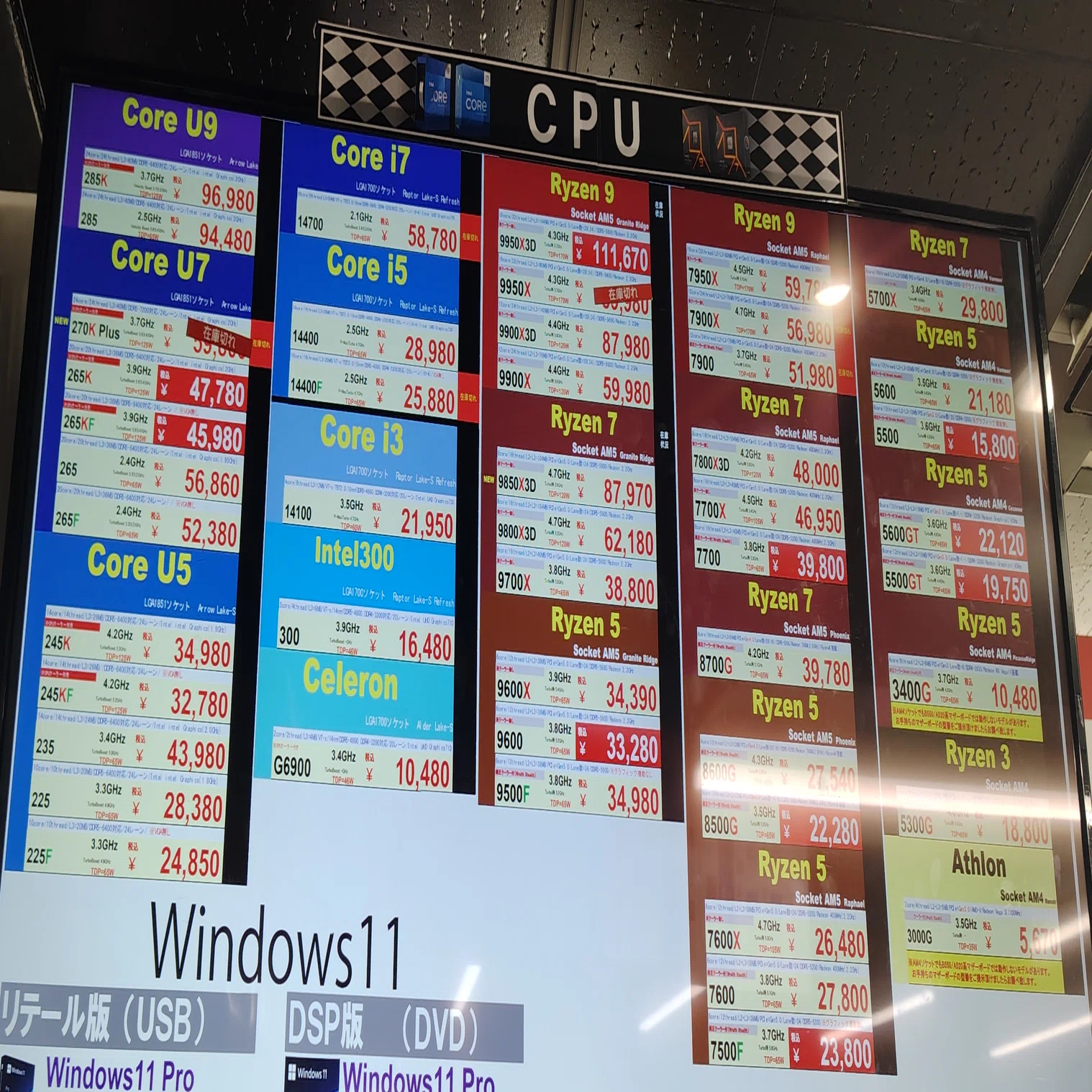 安値継続】まだまだ買いやすい価格が続く秋葉原のRyzenの価格と在庫を