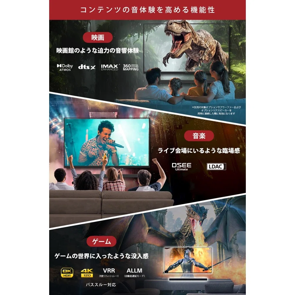 Sony〉 HT-A7100 BRAVIA Theatre Bar 7 — 360立体音響を1本のバーに
