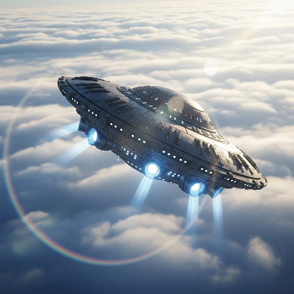 UFO＜AI画像＞/写真販売 AI画像 有料＜40枚：350円＞商用利用可01