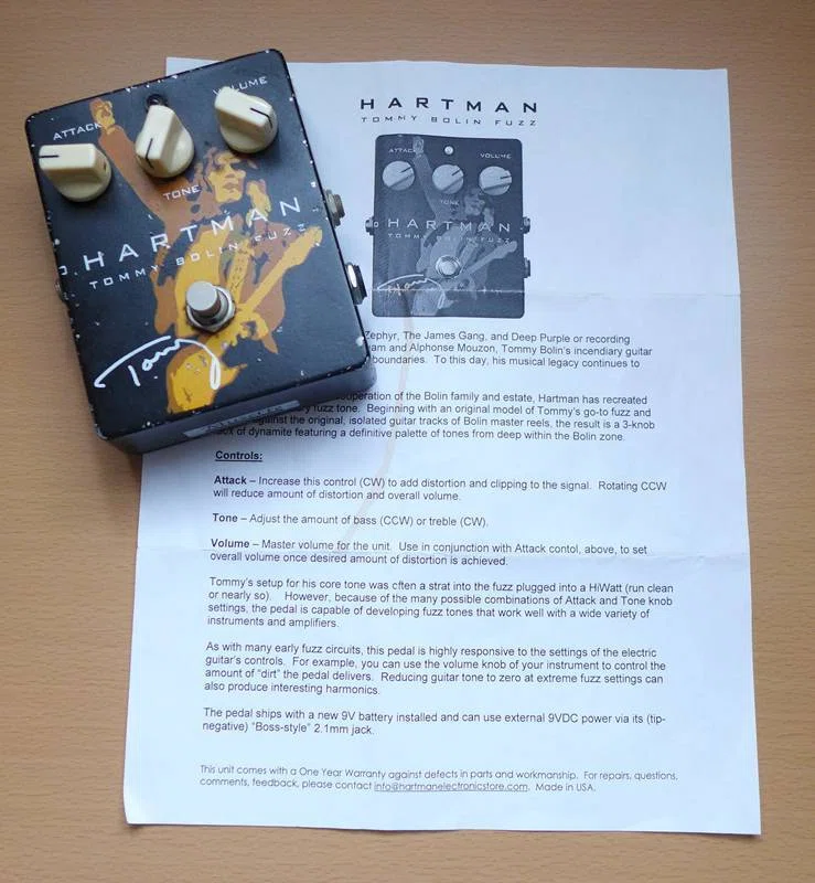 HARTMAN TOMMY BOLIN FUZZとは？説明書をOCRで翻訳して紹介｜ギター