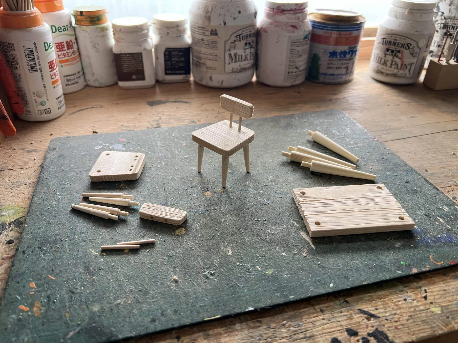 元・家具屋が作ったミニチュア・テーブルセット｜jucon110