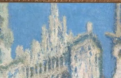 モネ 風景への問いかけ」展出品作⑧ モネ《ルーアン大聖堂 扉口とサン