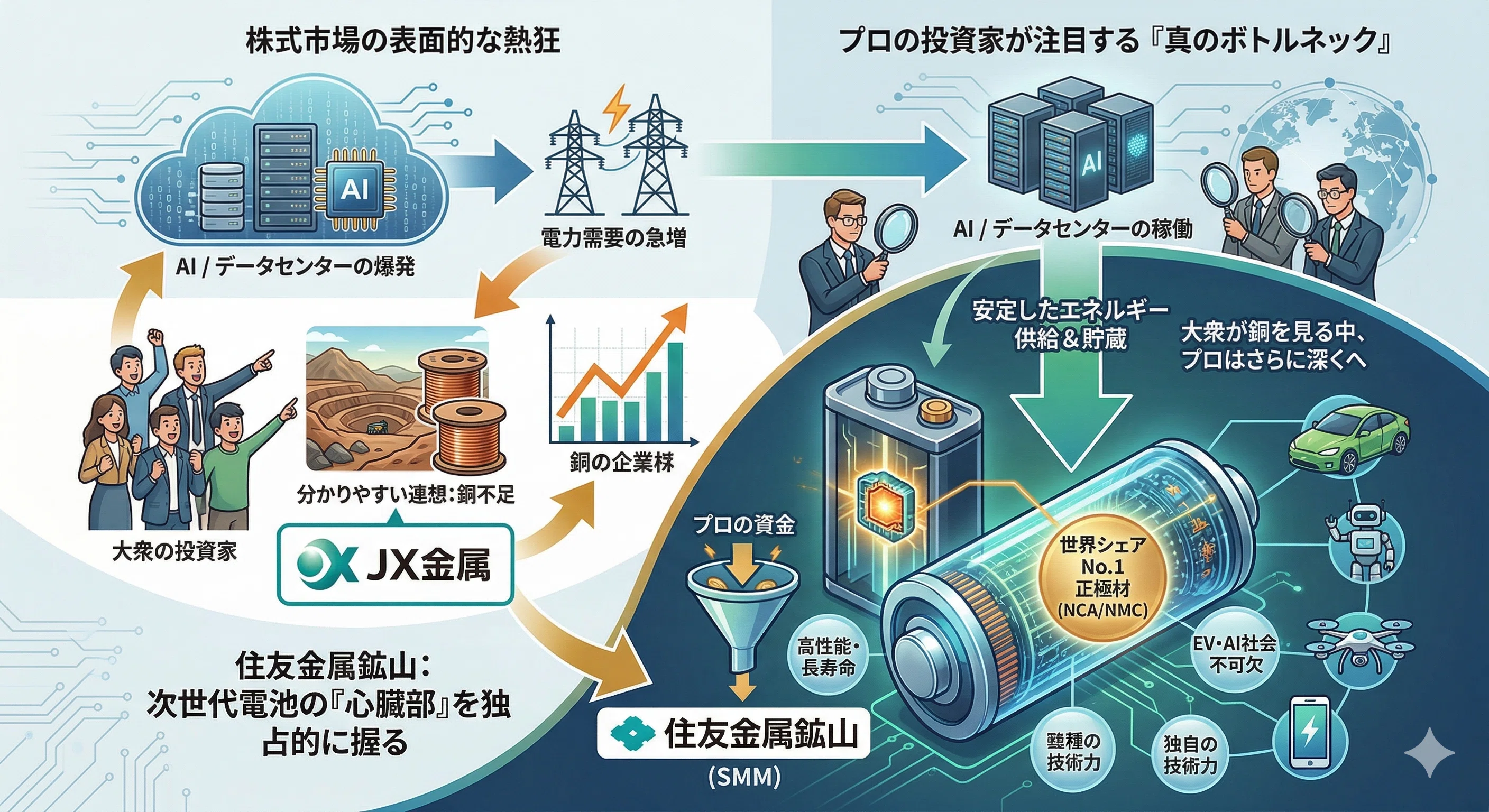 都市鉱山　金抽出　金精錬　intel セラミック等　合計650g AI半導体の真の支配者：住友金属鉱山が握る「ニッケル・コバルト独占