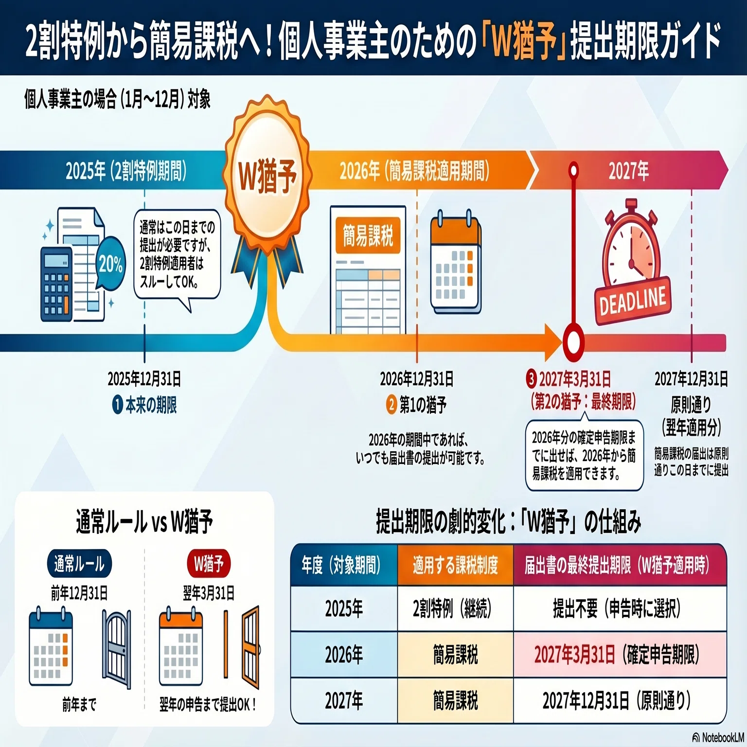簡易課税の届出、まだ間に合います【2割特例利用者向け】｜廣島 元彦