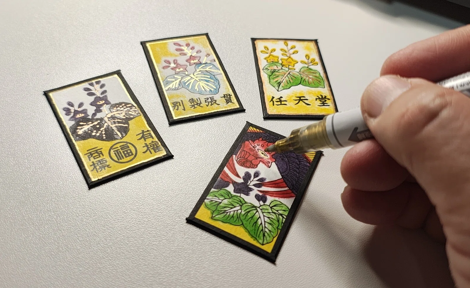 京都でよろこぶ1：ニンテンドーミュージアムで「鳳凰」花札づくり