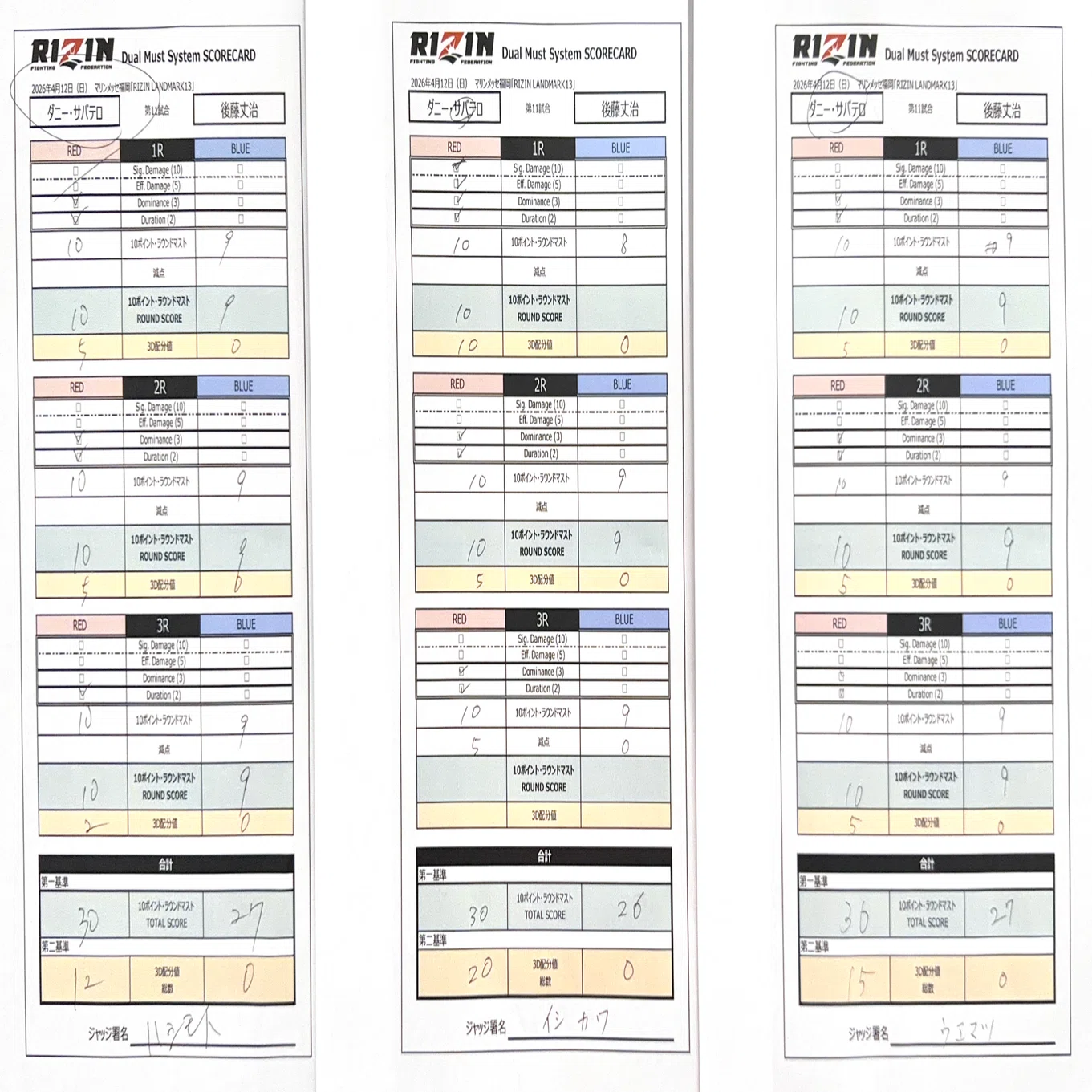 2026.4.12マリンメッセ福岡「RIZIN LANDMARK 13」試合結果｜JMOC｜日本