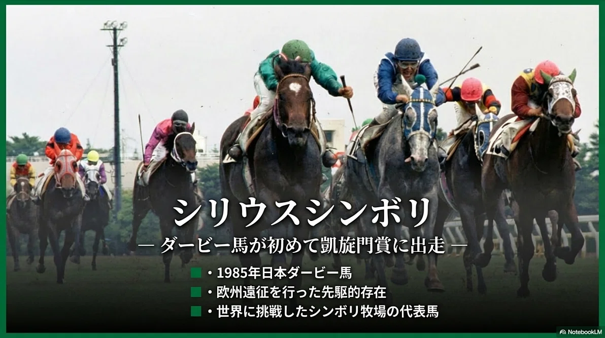 シリウスシンボリ -ダービー馬が初めて凱旋門賞に出走-｜ハサミおじさん