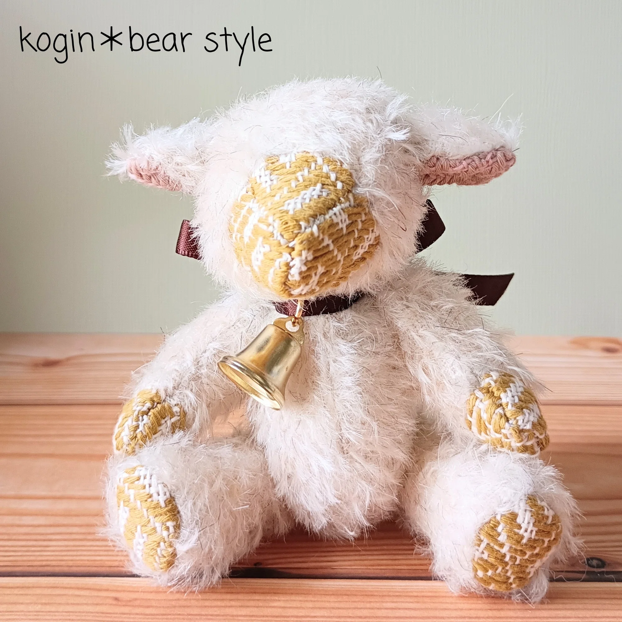 Kogin Sheep Pattern Change!｜こひろ@こぎん刺しのテディベア作家 