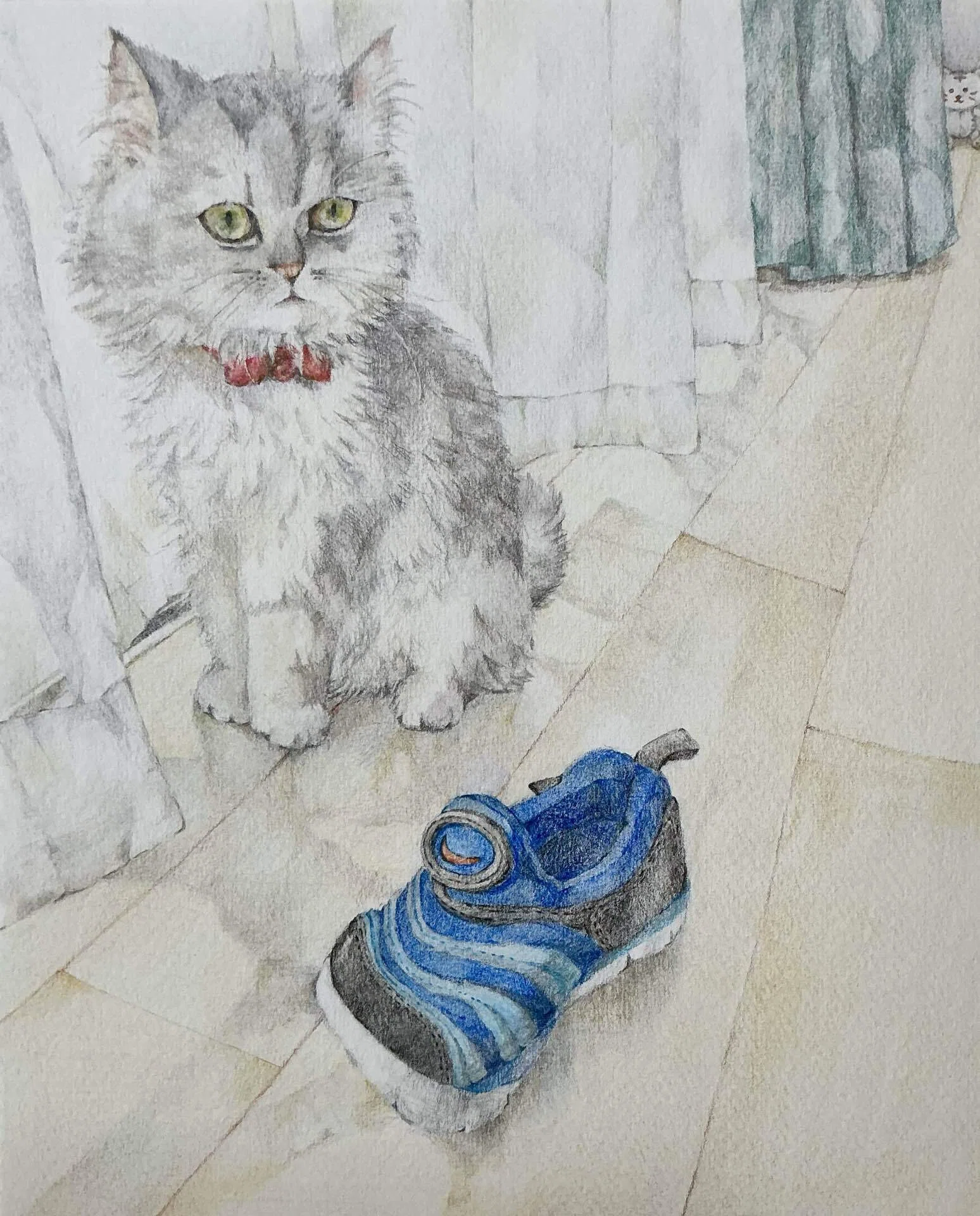 20年以上使っていなかった色鉛筆で描きました。｜ぎんなん