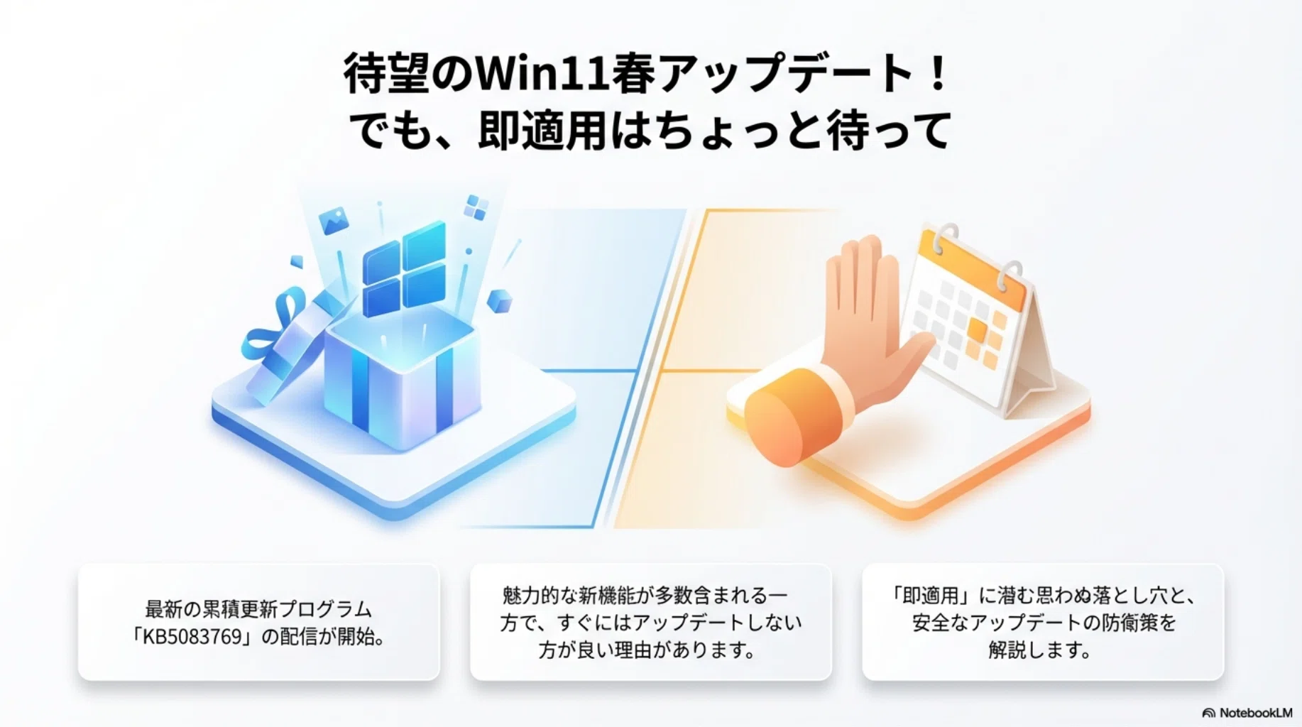 Windows 11】2026年4月アップデート(KB5083769)が登場！便利機能の影に