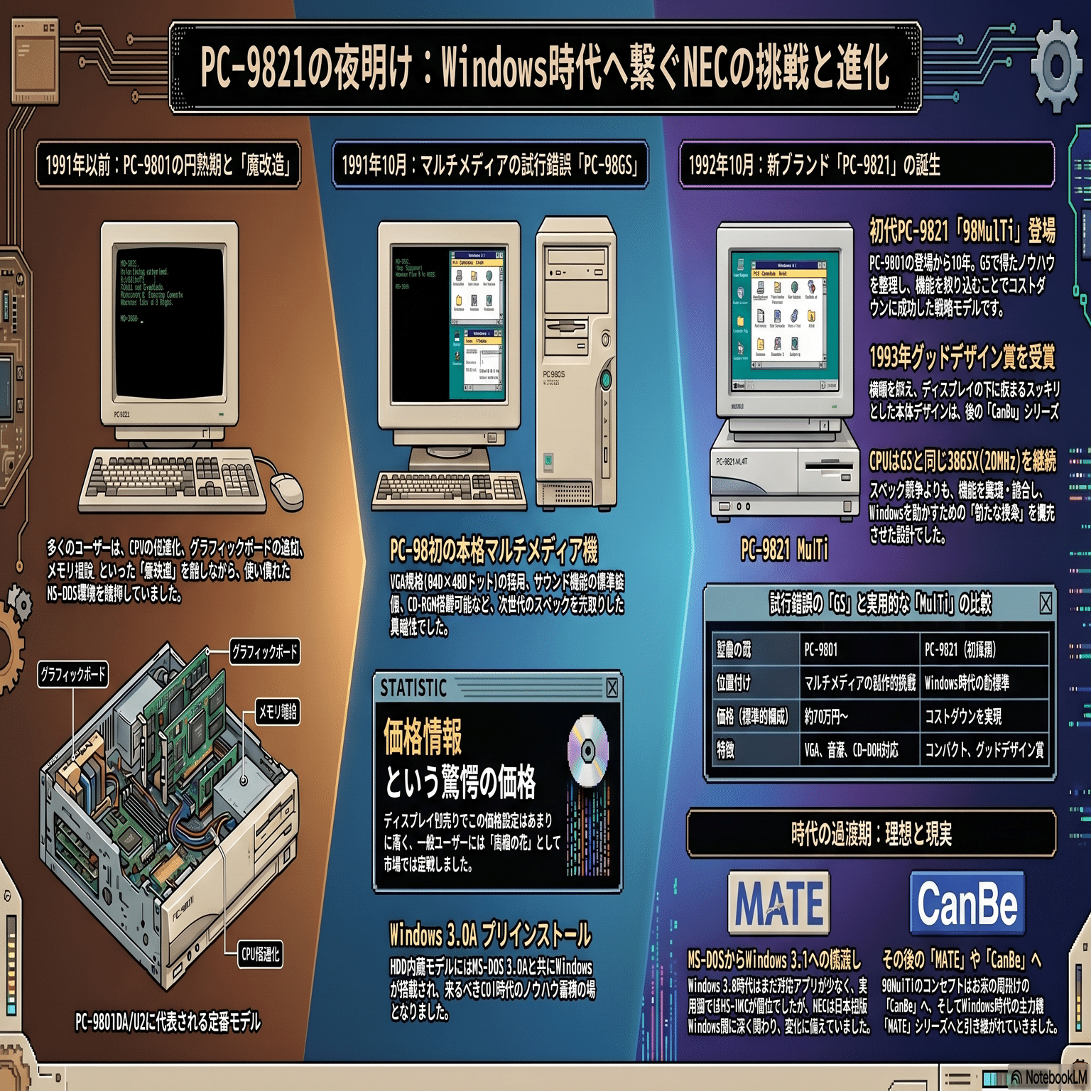 PC-9821 Lt2／Win95＆Eosys／FDD／液晶良好／AC PC-9821の夜明け：迷走の「GS」から「MulTi」へ続くWindowsへの道｜kzn