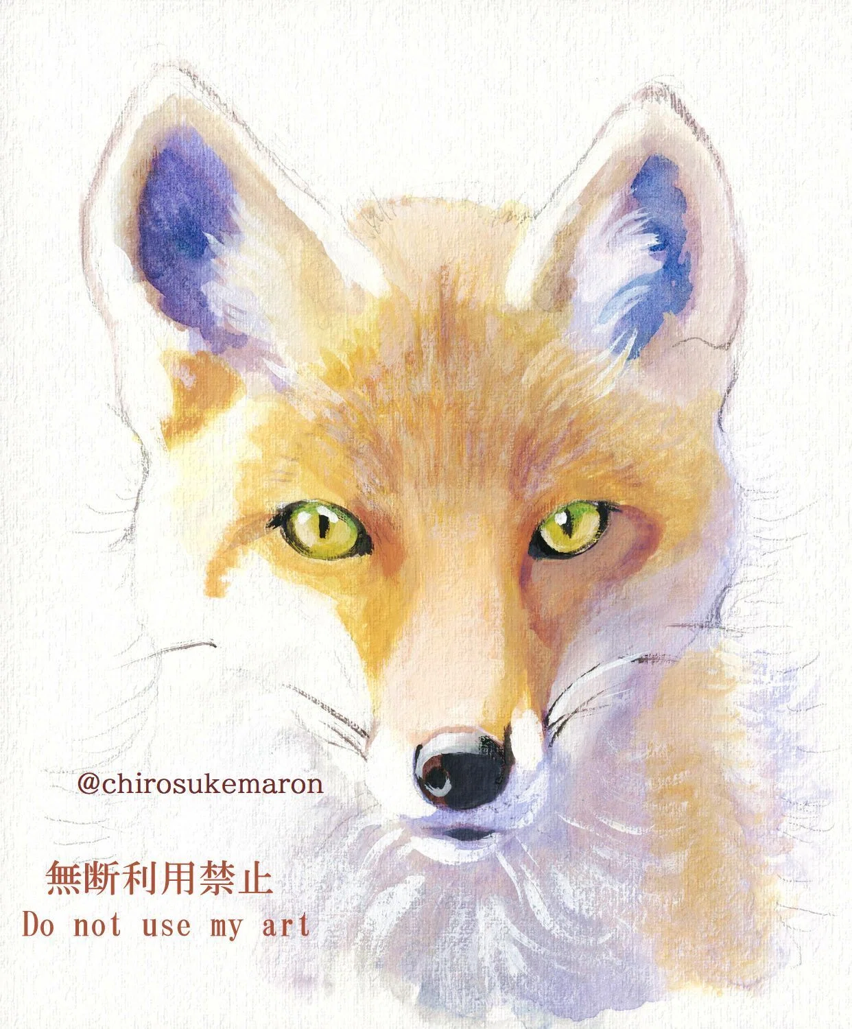 キャンバスペーパーに試し描き｜ちろ