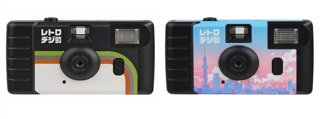 【新品未開封】レトロデジ90 写ルンです風デジカメ 子供と一緒にカメラを楽しむ。写ルンです風トイカメラで楽しくお出かけ