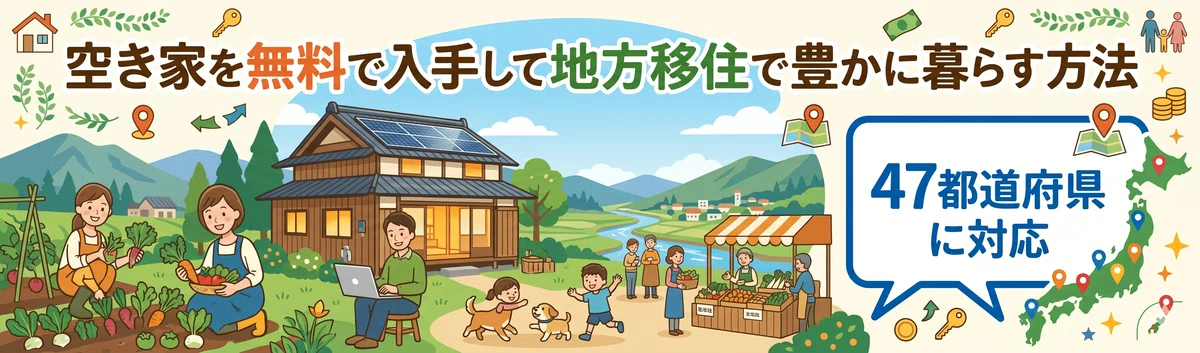 空き家を無料で入手して地方移住で豊かに暮らす方法!