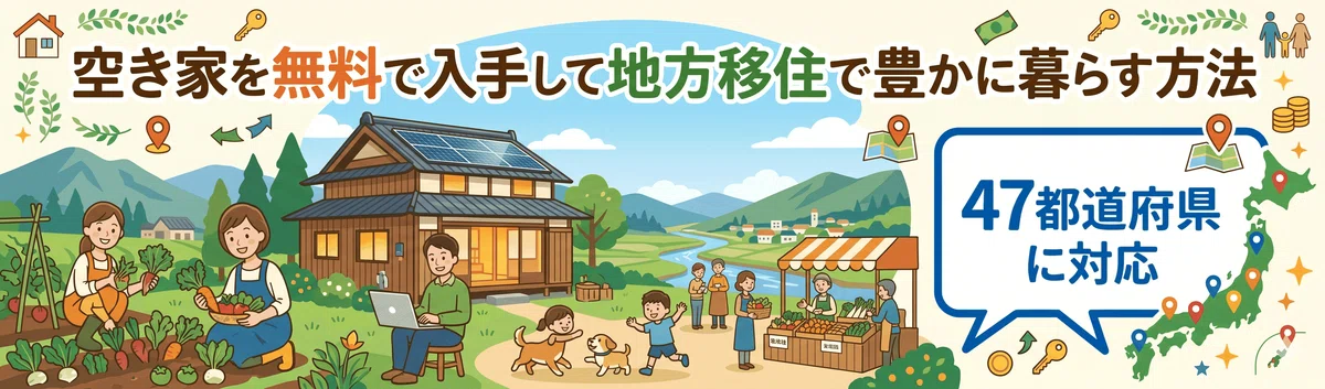 空き家を無料で入手して地方移住で豊かに暮らす方法!