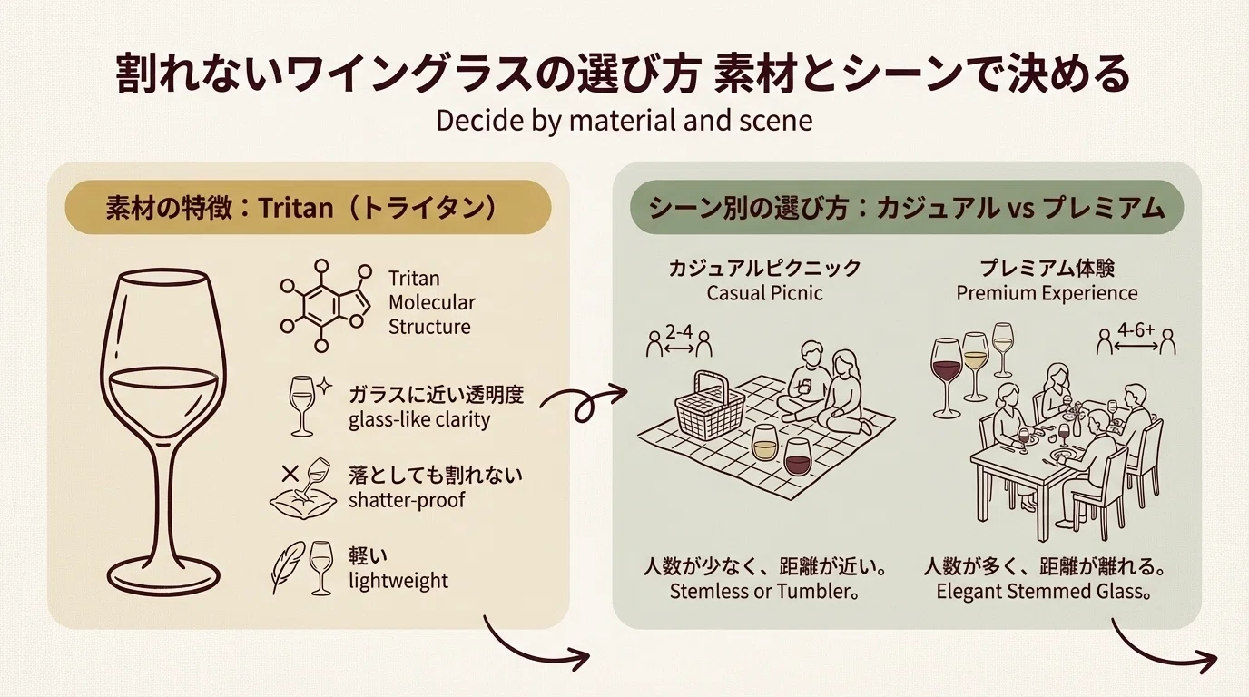 ピクニック用ワイングラスと便利グッズ｜外飲みの満足度が上がる