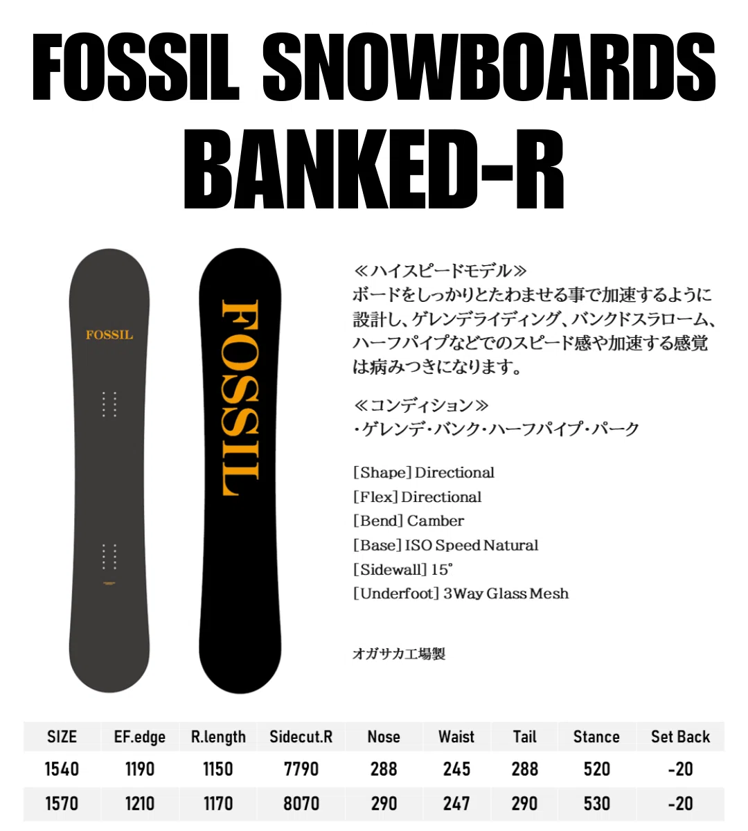 こだわりの設計「BANKED-R」はなぜ走るのか？｜FOSSIL SNOWBOARDS