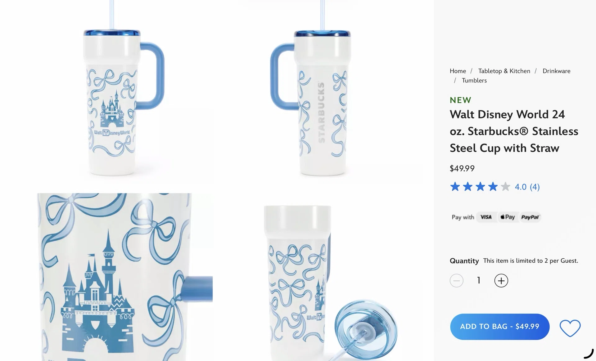【アメリカ限定】Disney × Starbucks ステンレスタンブラー 新品 New Starbucks WDW Stainless Steel Tumbler🥤 🌟新発売🌟 🇺🇸パーク